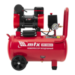 Компрессор безмасляный малошумный SPC 1500/24, 1500 Вт, ресивер 24 л, 260 л/мин// MTX