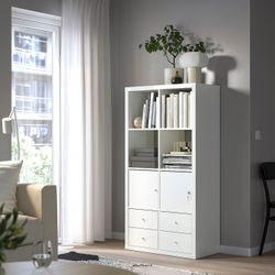 IKEA KALLAX  (ИКЕА КАЛЛАКС)  -  Дверная вставка с замком, белая, 33x33 см