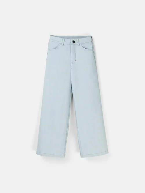 Брюки палаццо джинсовые 