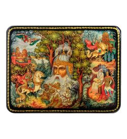 ШК-19/ 4-D Шкатулка в технике декупаж «Руслан и Людмила» (10х8х3,5)