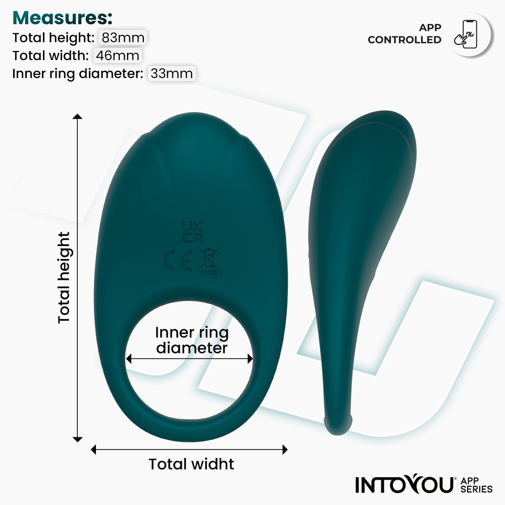 Зеленое интерактивное виброкольцо Ringo (Цвет: зеленый)