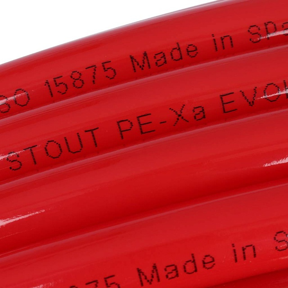 Труба из сшитого полиэтилена STOUT 20х2,0 PEX-a красная