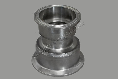 Переходник "Самогон и водка" кламп 2.0" ( DN50)  - кламп 1.5" ( DN40)