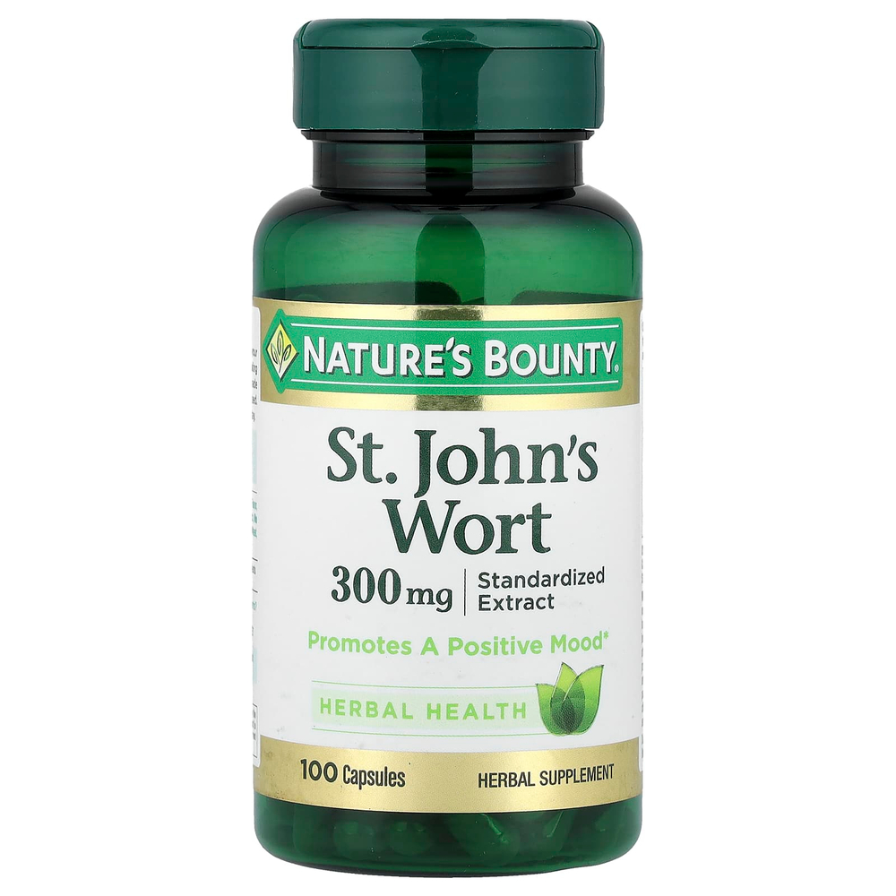 Nature's Bounty, зверобой, 300 мг, 100 капсул