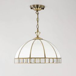 Citilux Шербург-1 CL440132 Люстра витражная подвесная Бронза