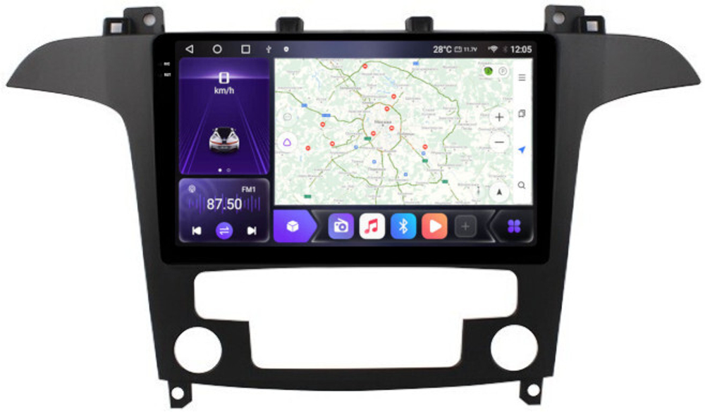 Магнитола для Ford Galaxy / S-Max 2006-2015 (климат) - Carmedia OL-9210-2 QLed+2K, Android 12, TS10,  CarPlay, 4G SIM-слот