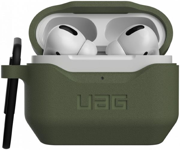 Чехол с карабином Urban Armor Gear (UAG) Standard Issue Silicone_001 Case для AirPods Pro, цвет Оливковый (Olive)