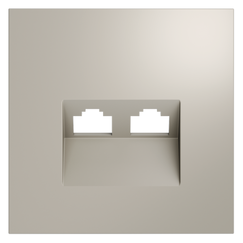 Накладка для розетки компьютерной двойной RJ45+RJ45 кат.6, S70 (кашемир)