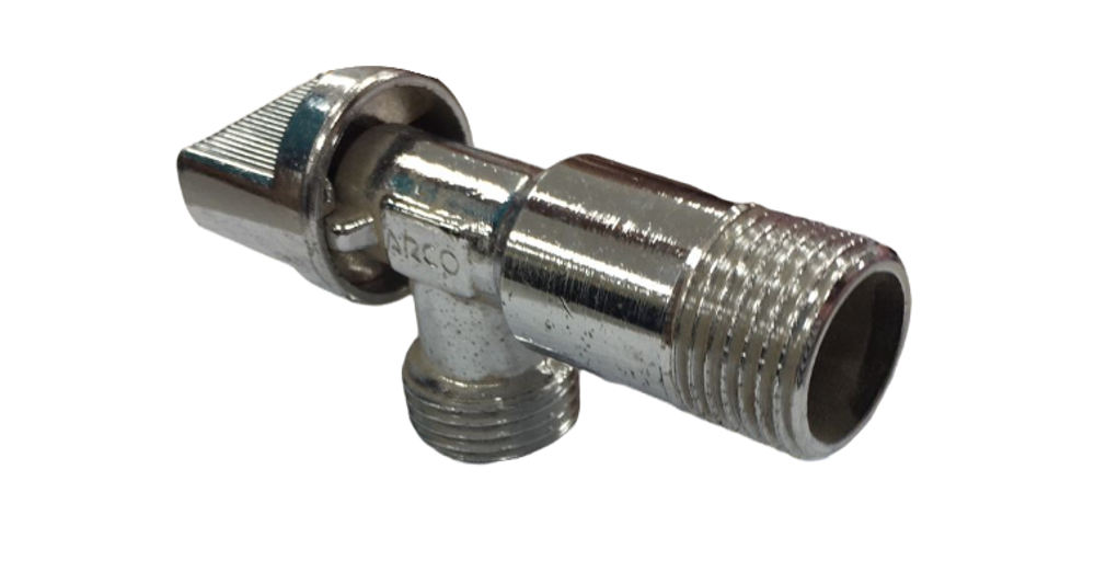 Кран шаровый для стир. машин угловой хром НН 1/2 ARCO