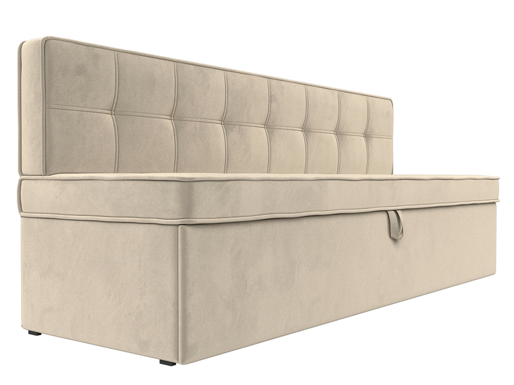 Диван кухонный прямой Техас, Бежевый, Микровельвет, 113103