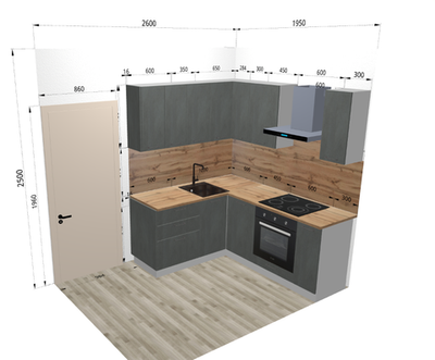 Кухня угловая "Лофт" в корабль