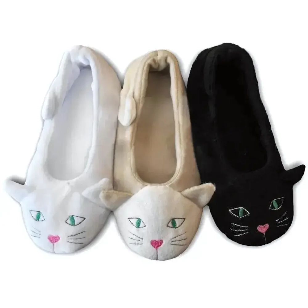 Тапочки домашние женские «Балетки Кошки», верх-флис, подклад-флис 39р