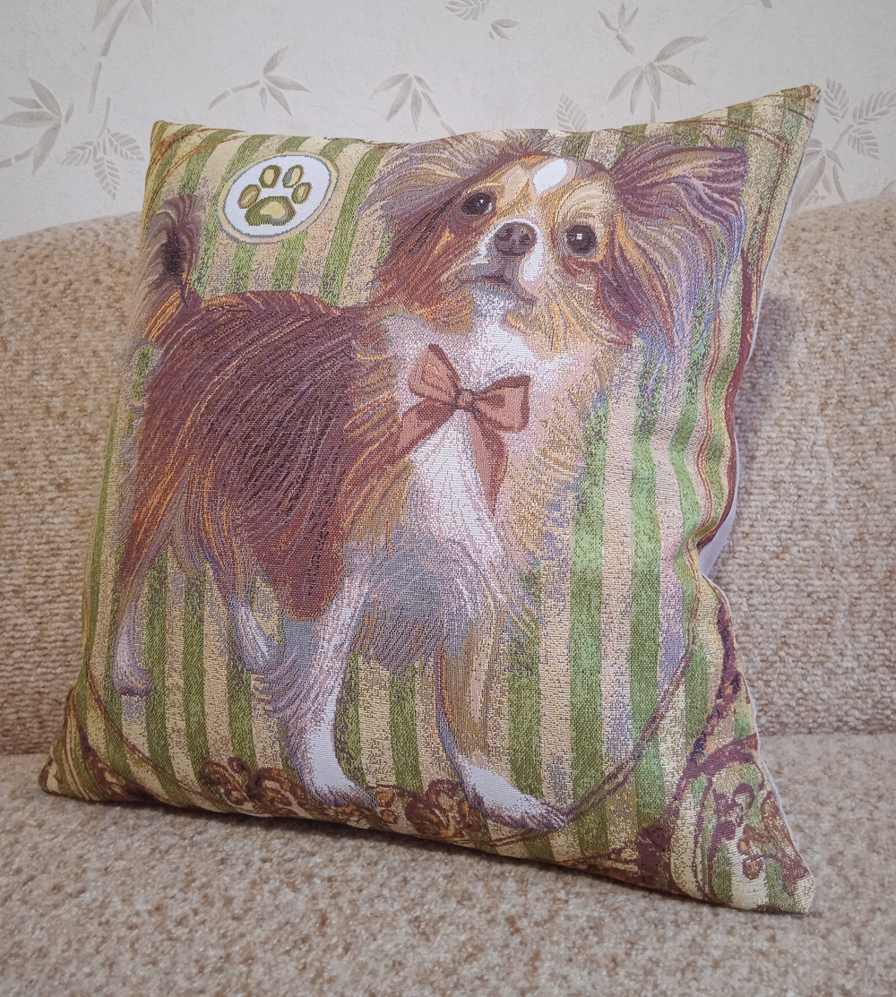 Декоративный гобеленовый чехол Чихуахуа 47х47