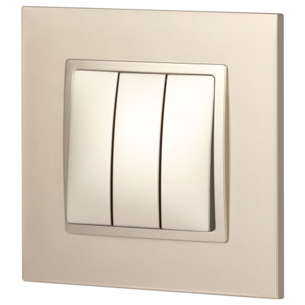 Выключатель ЭРА Elegance 14-1107-04 тройной 10АХ-250В IP20 шампань