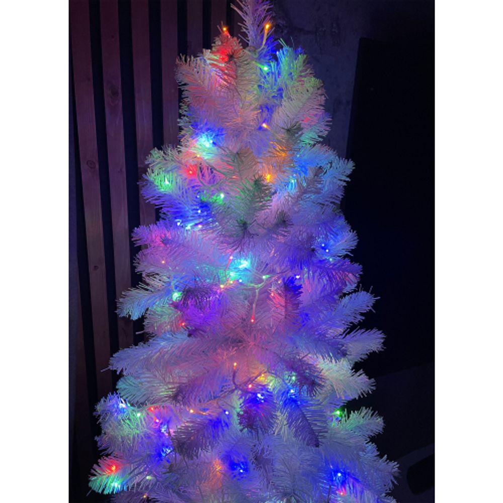 Светодиодная новогодняя гирлянда ЭРА ENIN - WM мишура 3,9 м белый провод мультиколор | Гирлянды