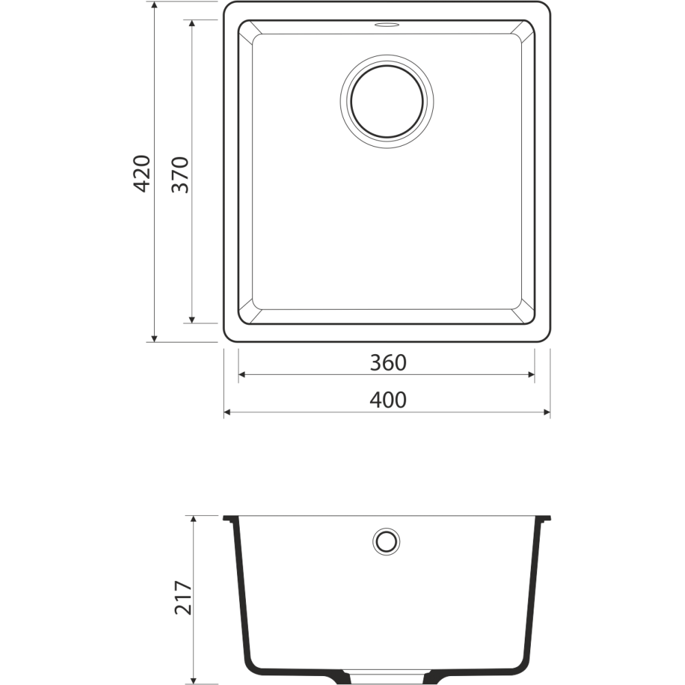 Кухонная мойка Omoikiri Kata-40-U-ES