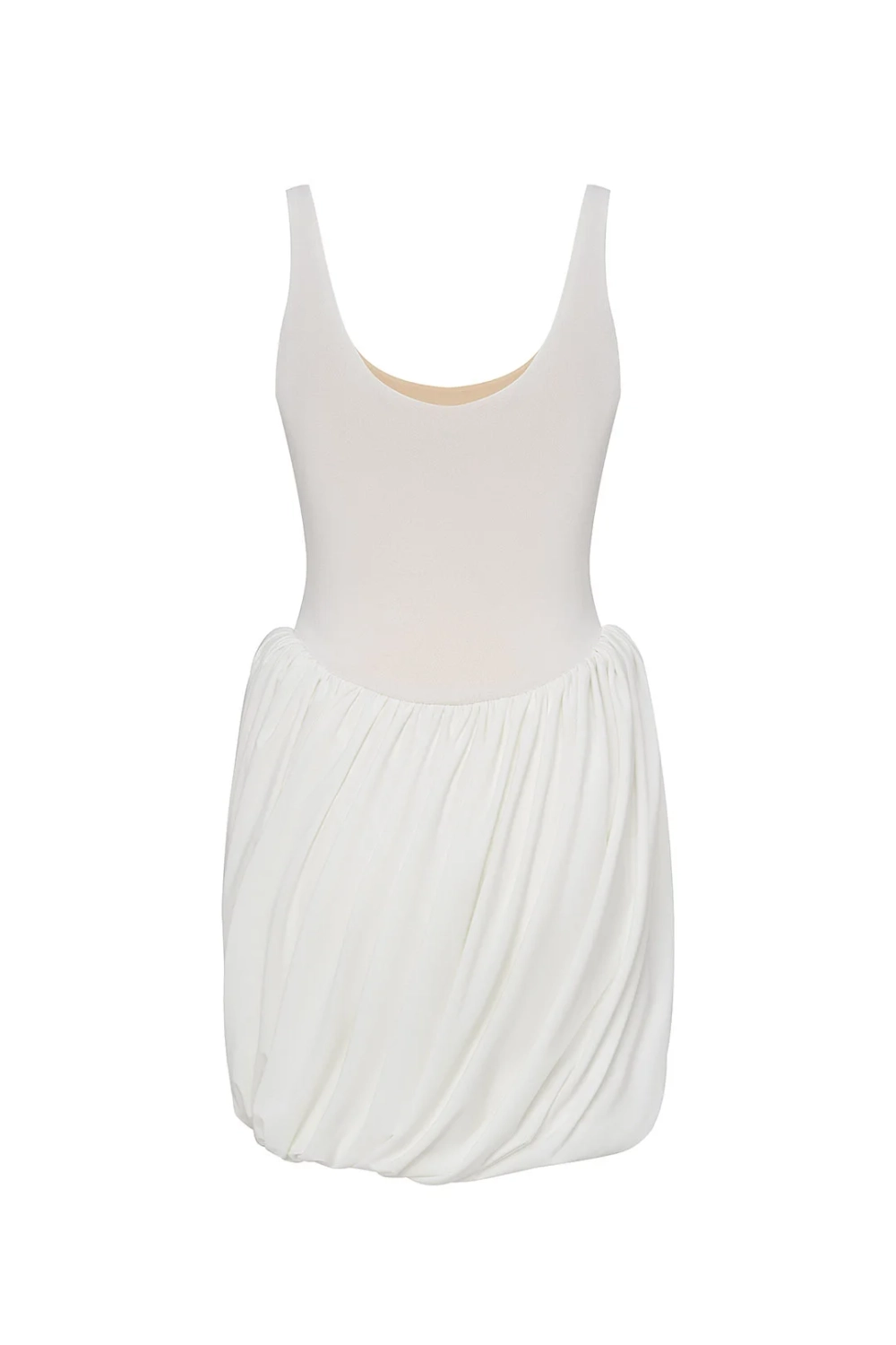 Платье мини с буфами