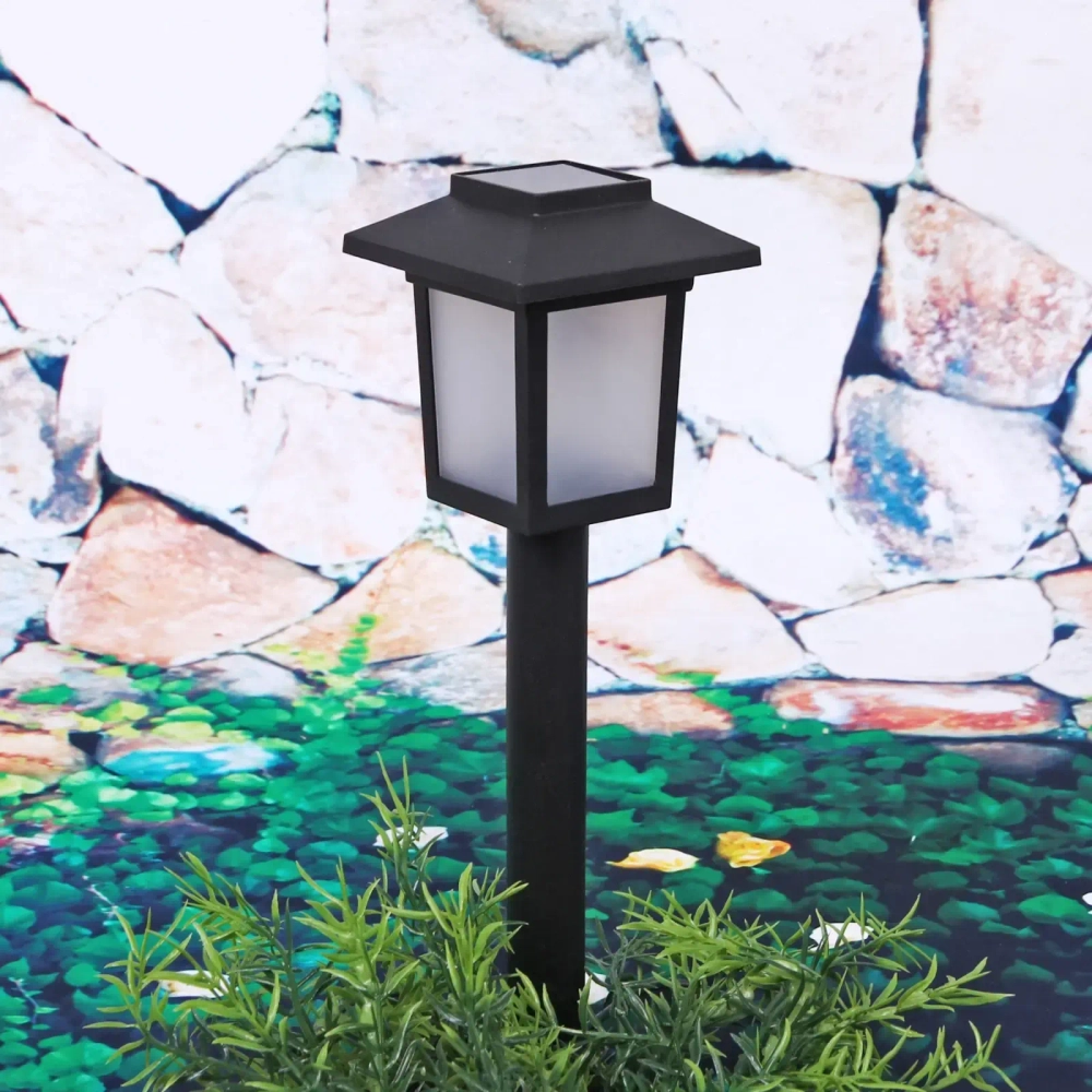 Фонарь садовый «Светик» 38*9см, на солнечной батарее, пластик, Теплый белый