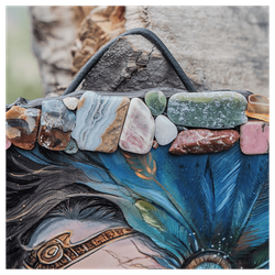 Картина из кожи «Шаманка»