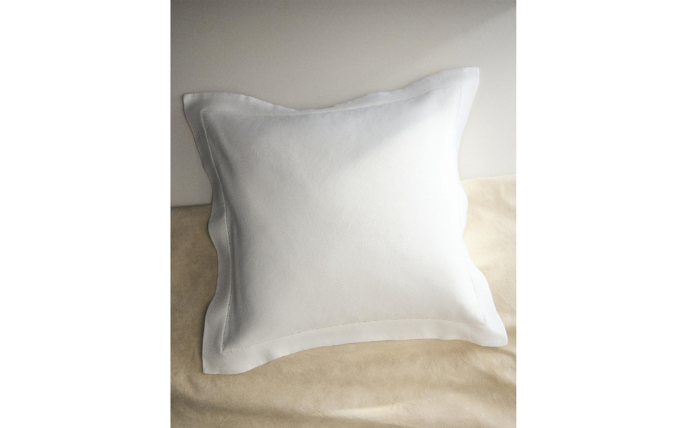 Zara Home наволочка декоративная из хлопка, молочный, 50x50 см
