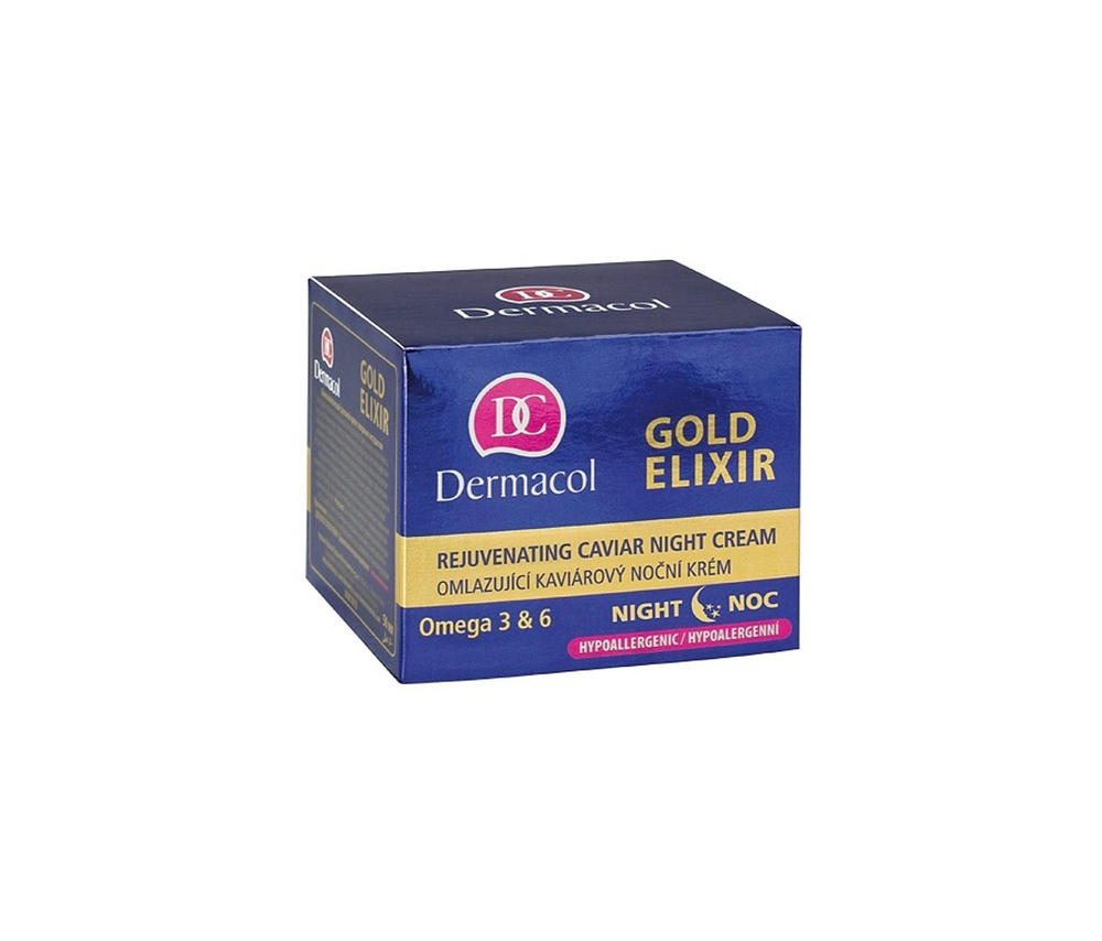 Dermacol Gold Elixir - омолаживающий ночной крем с икрой /   50  ml  / GTIN 8595003929127