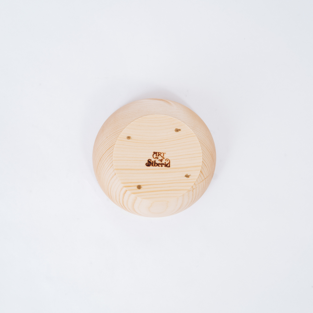 Маленькая деревянная чаша Art of Siberia из сибирского кедра. T38