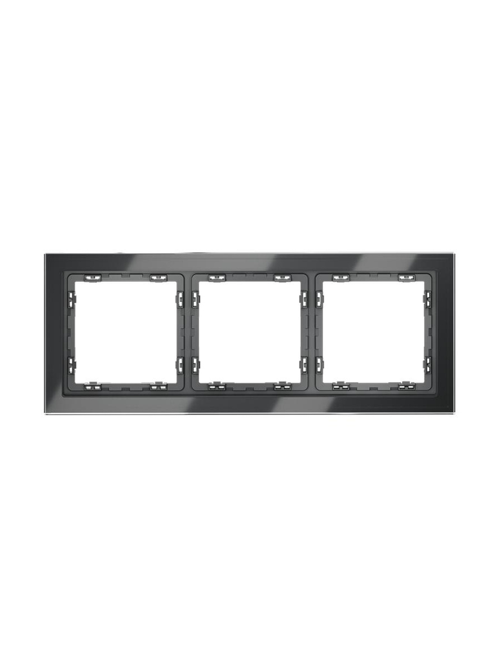 Рамка 3-м S70 стеклян. графит Voltum VLS110307