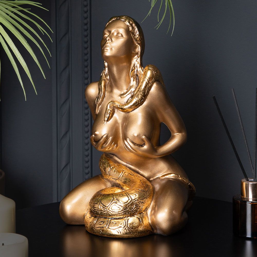 Скульптура Девушка со змеей Бронза