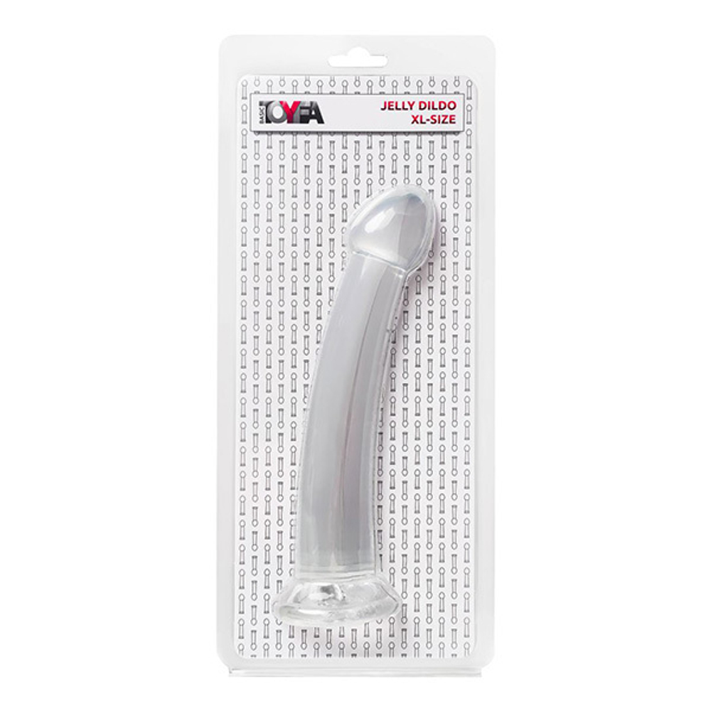 Прозрачный нереалистичный фаллоимитатор 22см ToyFa Jelly Dildo XL 882028-1