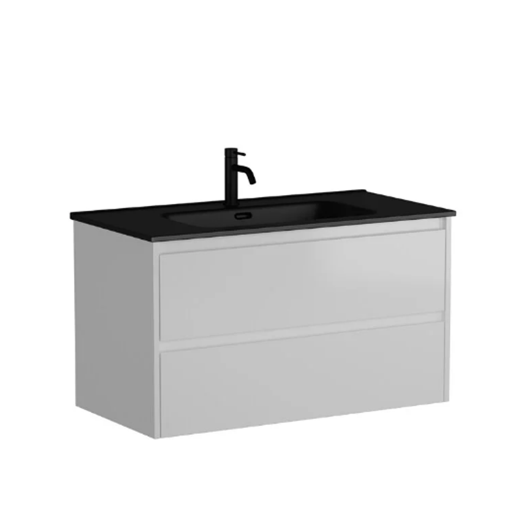 Тумба подвесная SANCOS Libra 990х450х500, c двумя ящиками оснащенными доводчиками, белый глянец , арт. LB100W