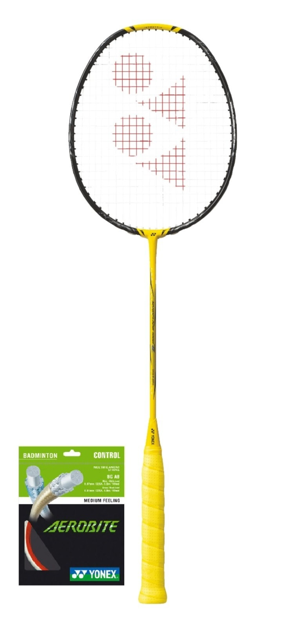 Ракетка для бадминтона  Yonex Nanoflare 1000 ZZ - lightning yellow + Cтруны + Натяжка
