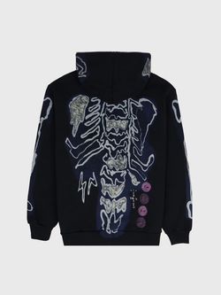 Зип-Худи Travis Scott Cactus Jack x Fragment Skeleton Graffiti Black