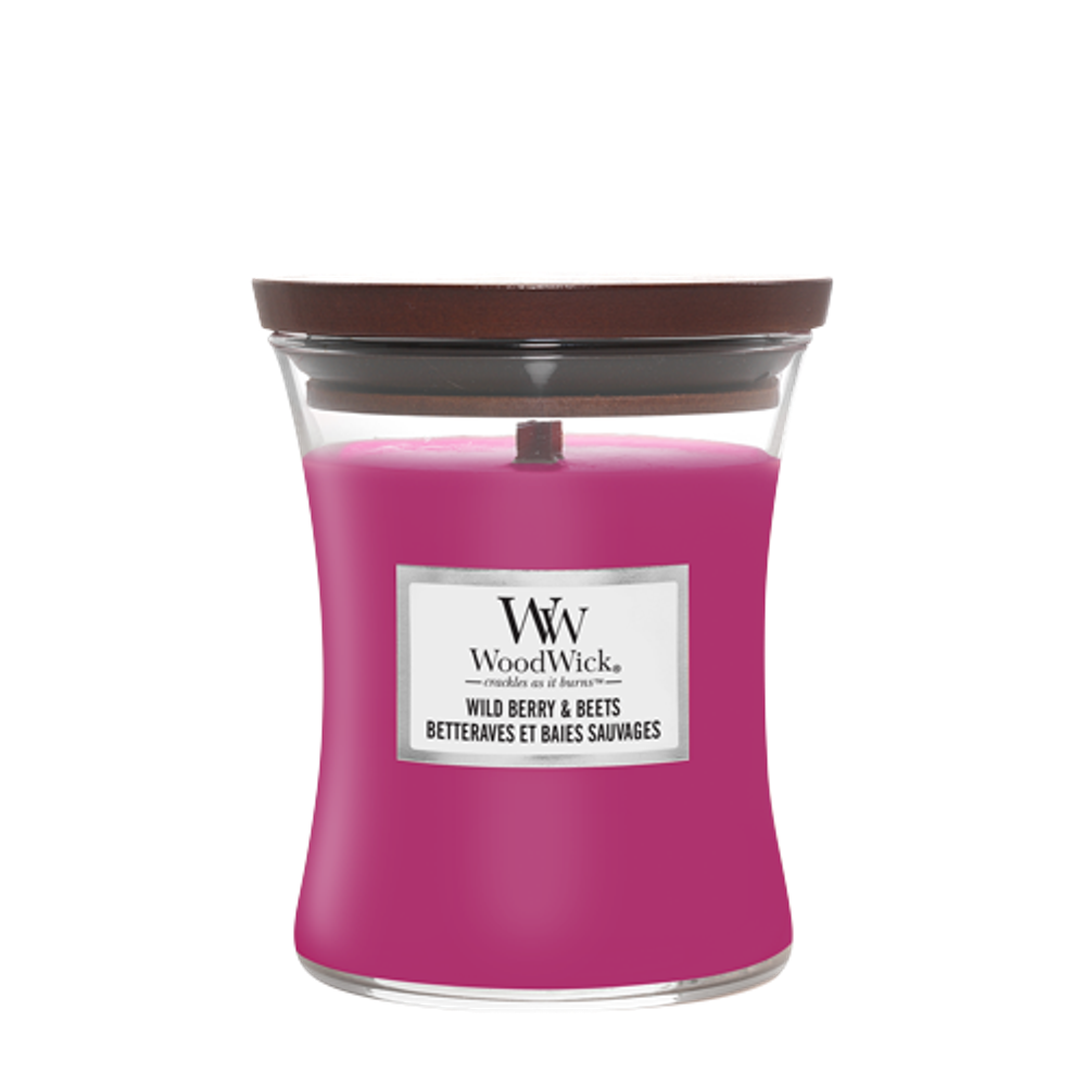Свеча ароматическая WoodWick Wild Berry & Beets маленькая 85 г.