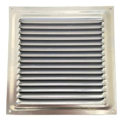 Решетка вентиляционная металлическая 150х150 накладная, хромированная