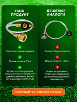 Адаптер пластиковый для заправки газовых баллонов с 1 переходником 