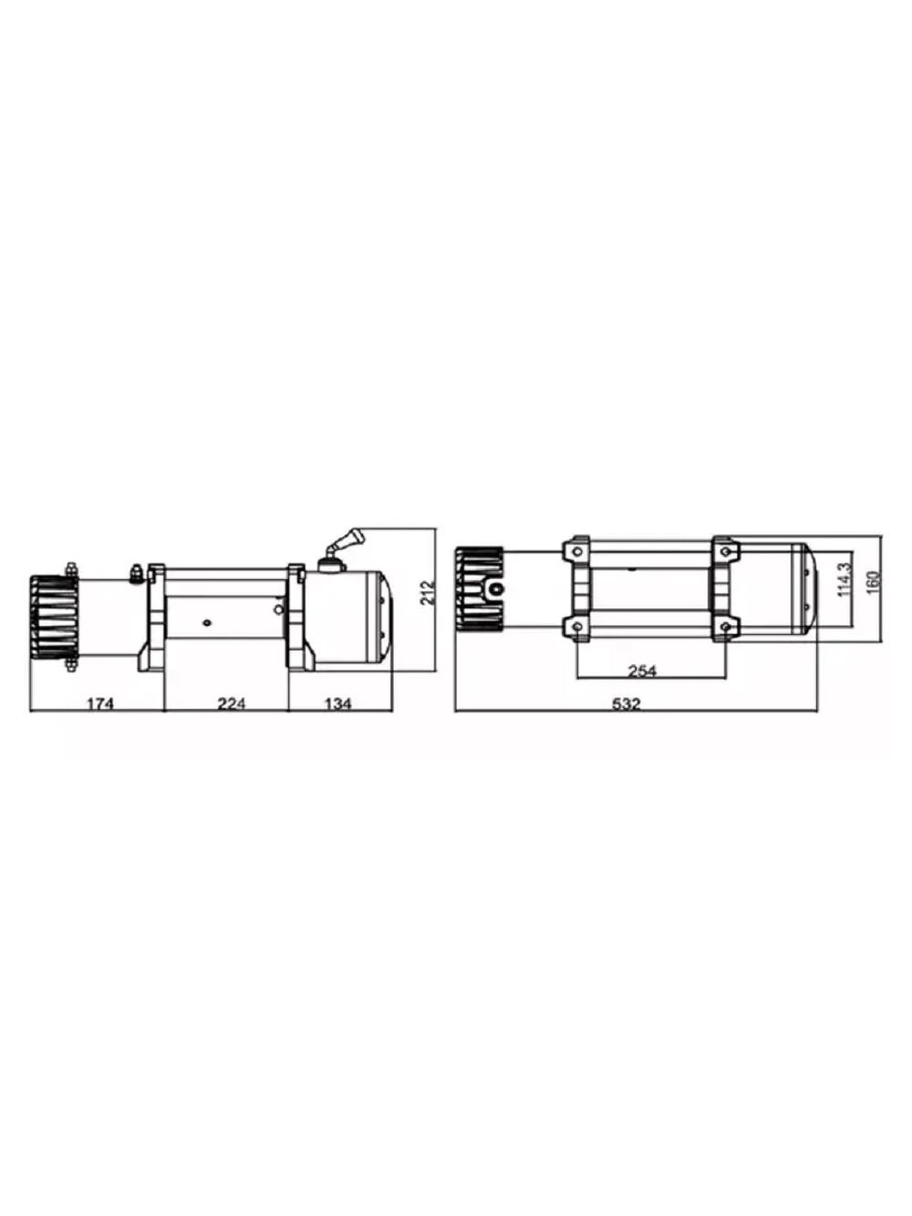 Лебедка KIWI WINCHES Lbs8000