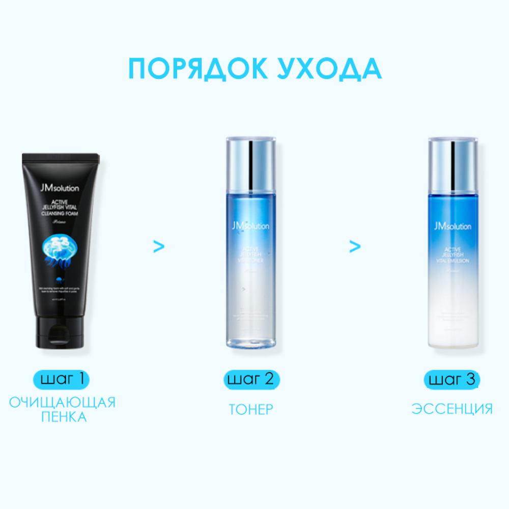 JMsolution Active Jellyfish Vital Skin Care Set Prime набор для увлажнения кожи с экстрактом медузы
