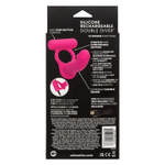 Розовая насадка для двойного проникновения Silicone Rechargeable Double Diver (Цвет: розовый)