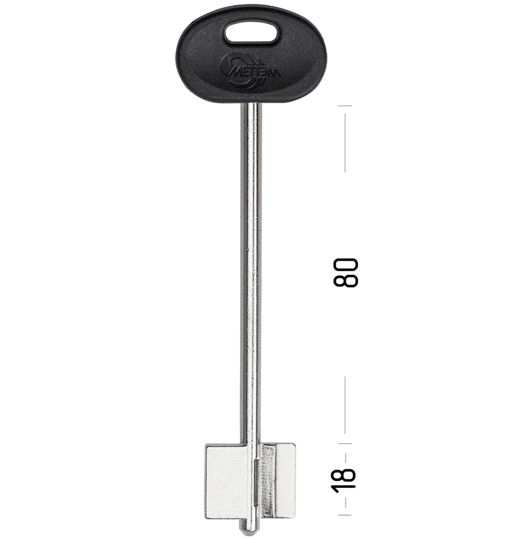 Заготовка сувальдного ключа 13654 MET18DP