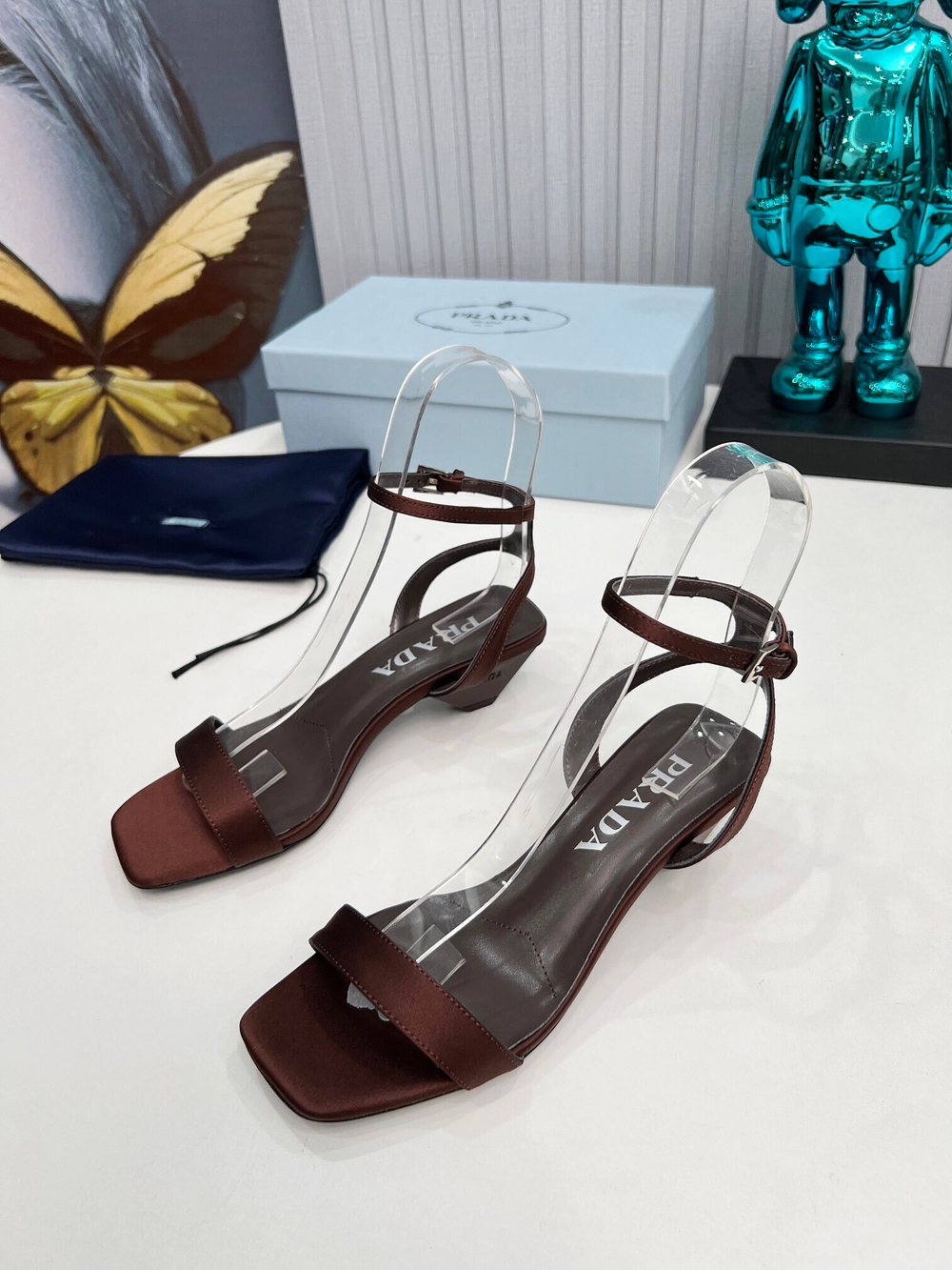 Prada Satin Sandals