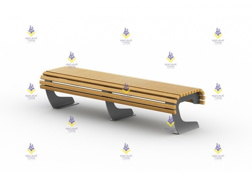 Скамья парковая на металлическом основании