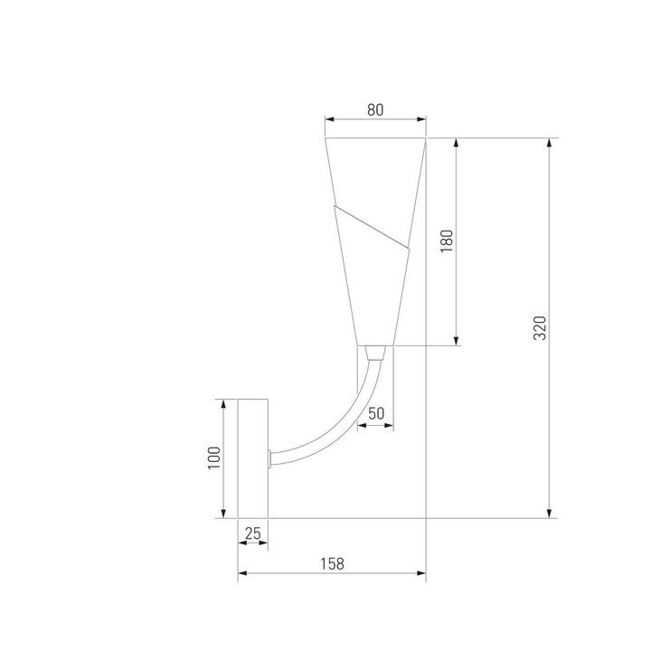 Бра Eurosvet Rhyton 60167/1 латунь