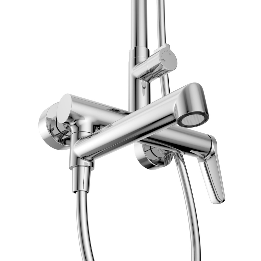 Душевая стойка BelBagno со смесителем и изливом UNIQUE-VSCM-CRM