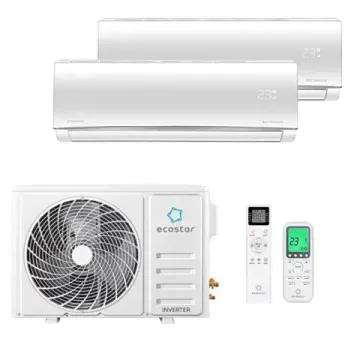 Мультисплит система на 2 комнаты Ecostar KVS-IMR09ST/IN x 2 / KVS-2FM14ST/OUT