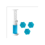 Диски гелевые, освежитель и очиститель для унитаза / писсуара, 8 дисков 44 г, LAIMA, "Океан", шприц, 609796