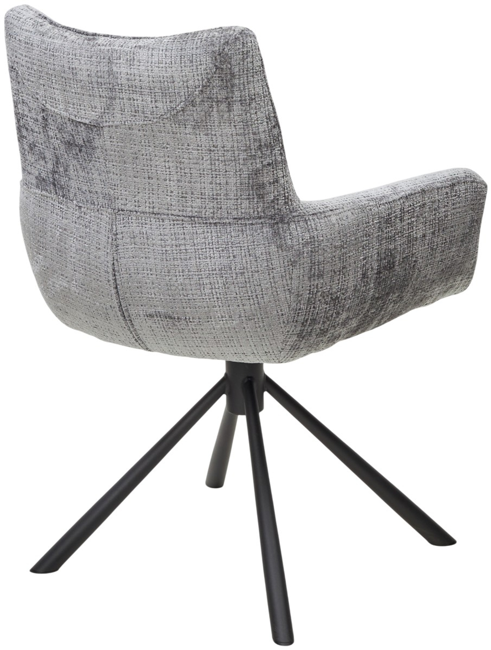 Стул М-City DISAUR Елат (Eilat) поворотный на поворотный на 360 градусов, с возвратом, 95 Серый, ткань, Черный