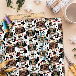 Ткань бифлекс пёстрые игральные карты