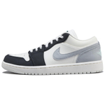 Jordan Air Jordan 1 Cushioning Low top Vintage Basketball Shoes Men's White Gray Black