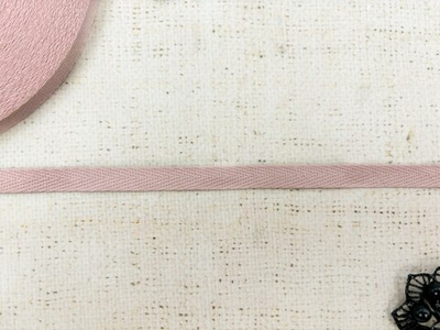 Лента киперная, хлопок, ш. 1 см, пудровый