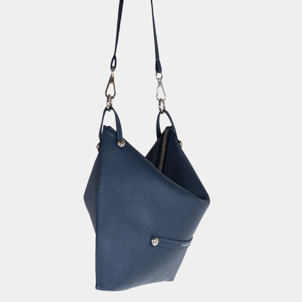 Сумка Tereze из кожи теленка, синего цвета